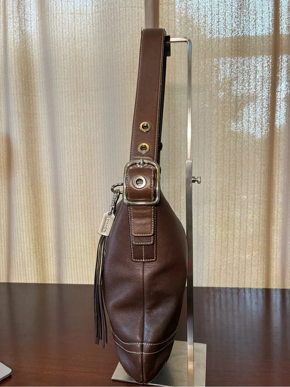 Coach Slim Leather Hobo with Tassel Vintage